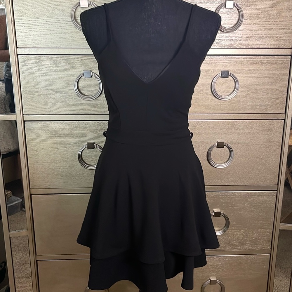 Formal black mini dress
